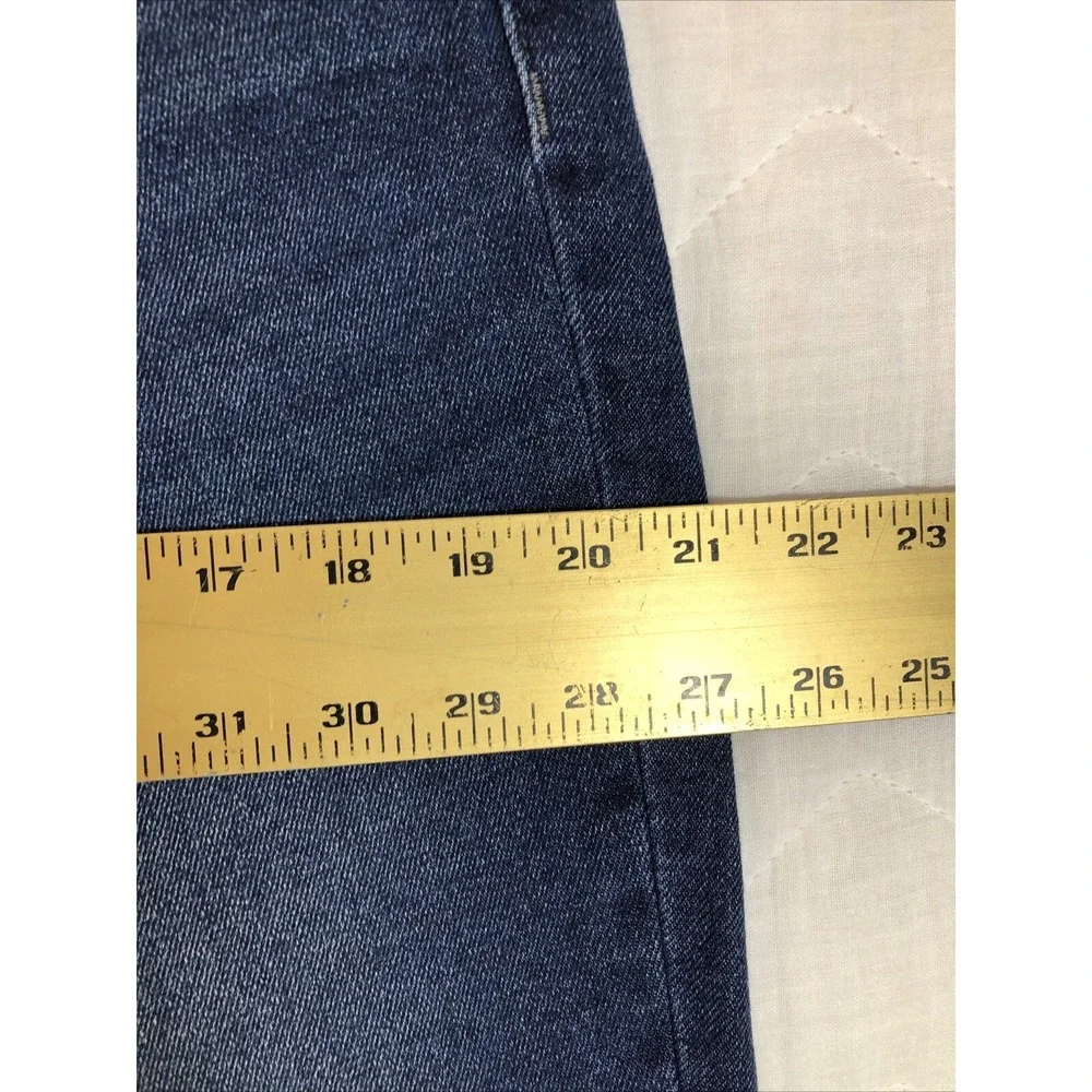 Max Studio Indigo Jeans Women's‎ Size 18W Denim Blue High Rise Slim Straight Leg